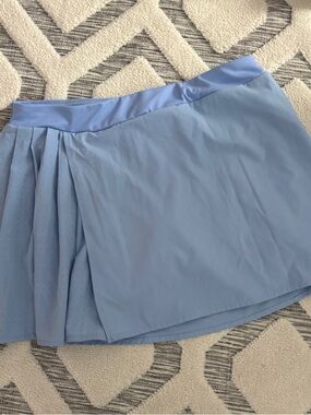 Light Blue Pleated Tennis Skort